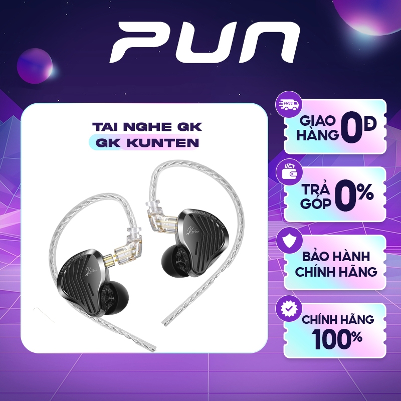 Tai Nghe Gaming GK-KUNTEN In-Ear HiFi Âm Thanh Rộng Định Vị Chuẩn FPS Jack 3.5mm / Type-C