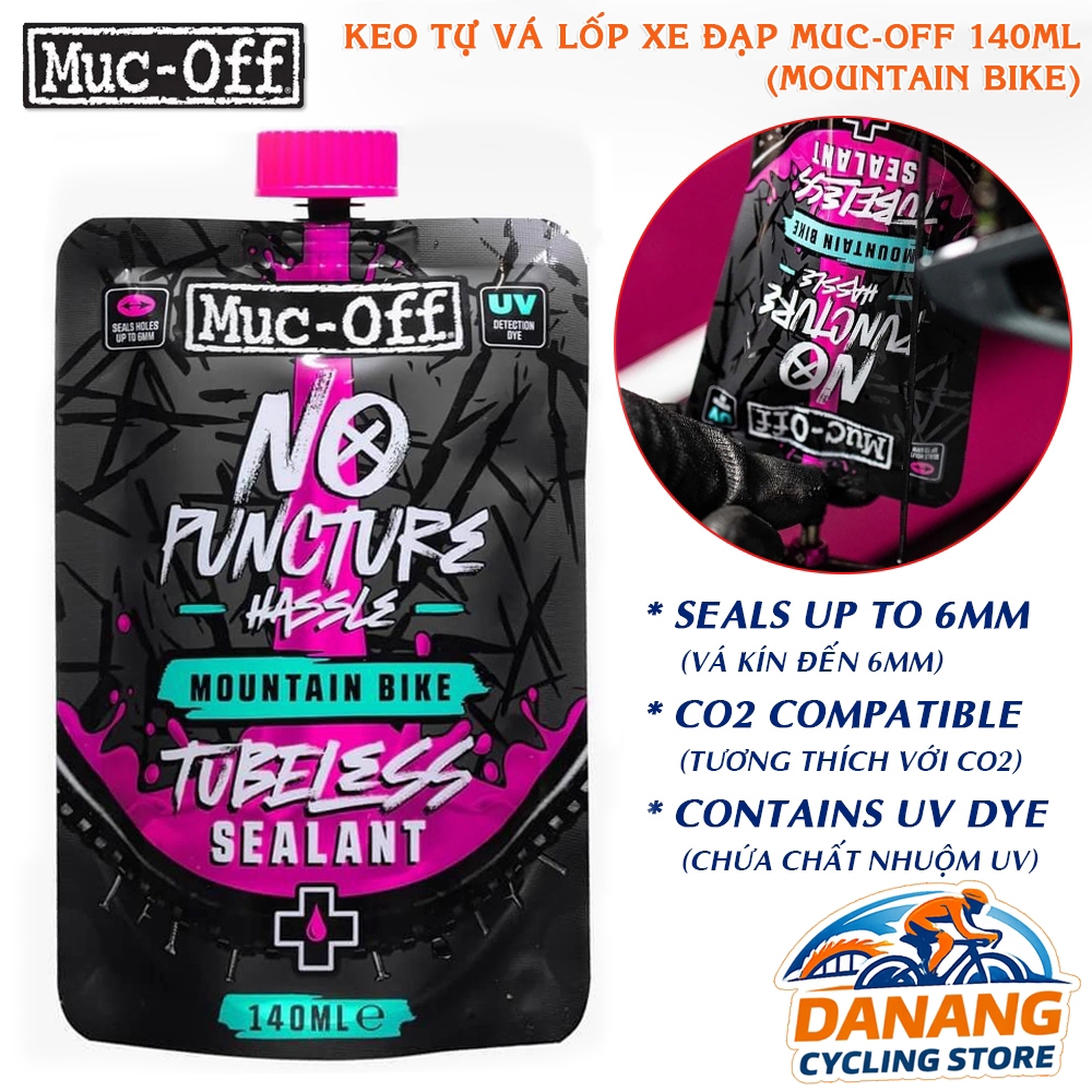 Keo tự vá lốp vỏ không ruột xe đạp MTB Tubeless Sealant MUC-OFF 140ML