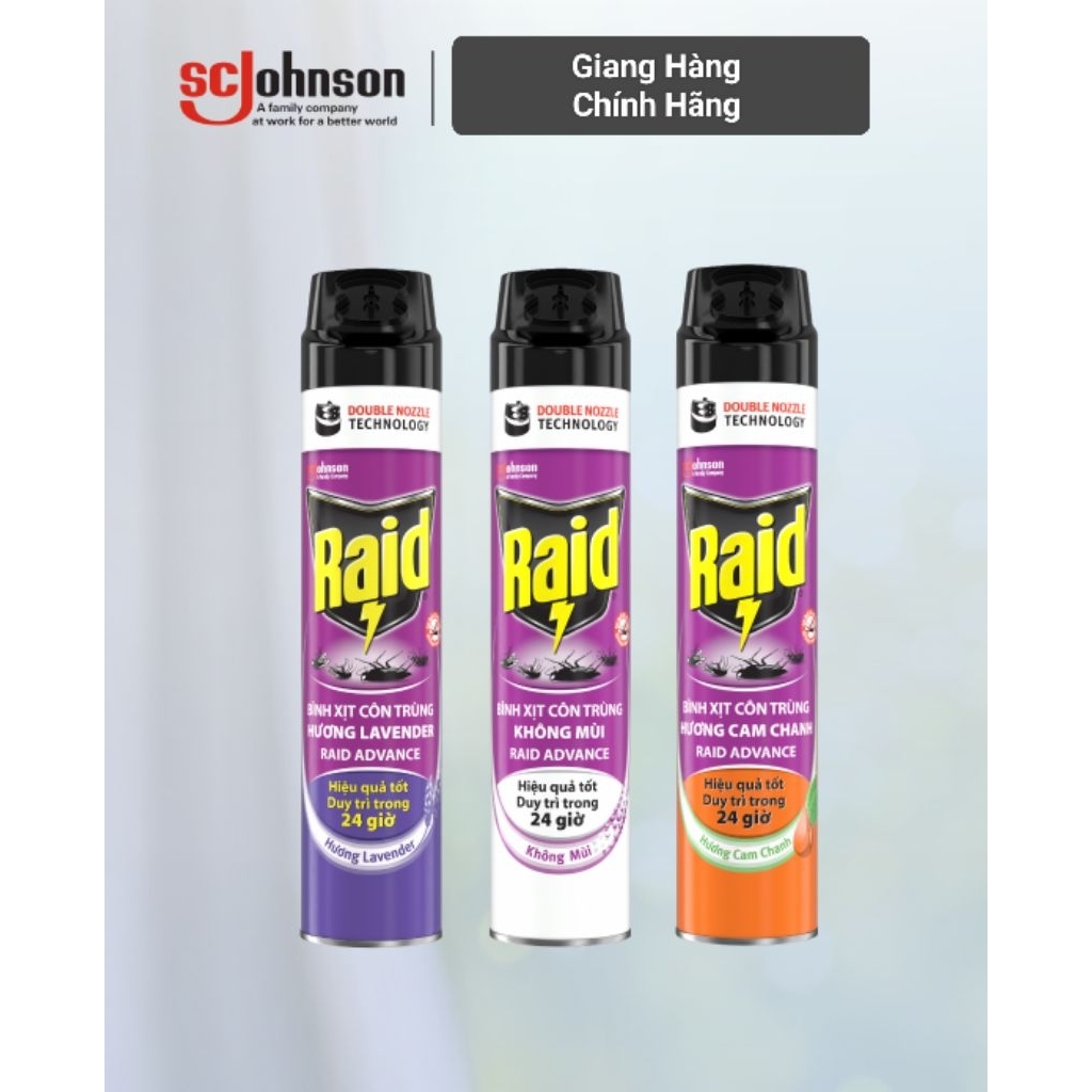 Bình xịt côn trùng Raid 520ml