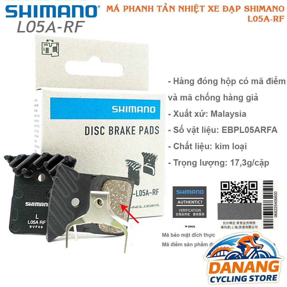 Má Phanh Xe Đạp Shimano L05A-RF Tản Nhiệt – Có Mã QR Chính Hãng