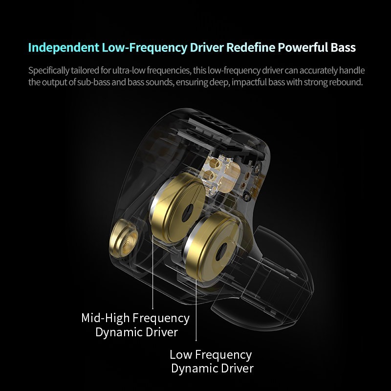 Tai Nghe KZ Castor Pro HiFi Tunable | Dual Dynamic 10mm | 16 Profile Âm Thanh | Có Mic | BigBuy360 - bigbuy360.vn