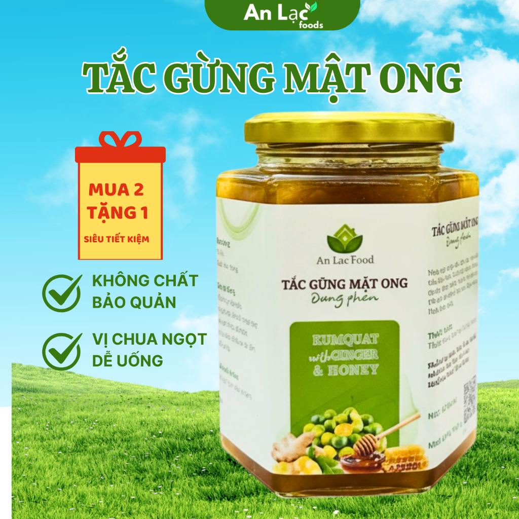 Tắc Gừng Mật Ong An Lạc Foods - Giảm Ho, Đau Rát Cổ Họng, An Toàn Cho Sức Khỏe