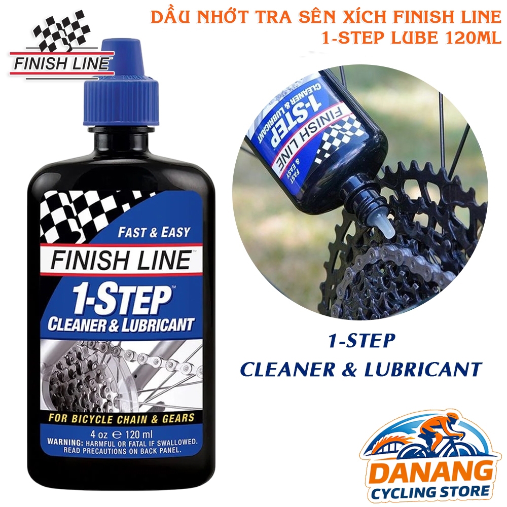 Dầu nhớt tra sên xích líp xe đạp Finish Line 1 step Cleaner & Lubricant 120ml - Chính Hãng