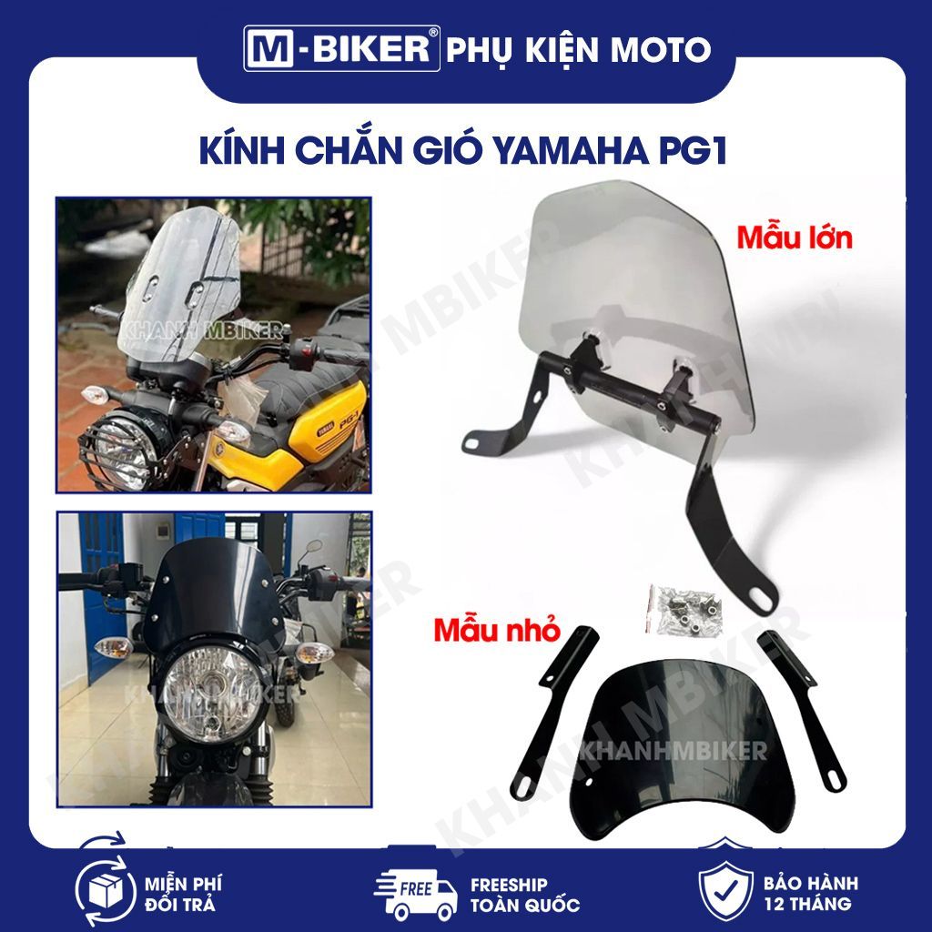[M-Biker] Phụ Kiện Kính Chắn Gió PG1, Kính Chắn Gió Nhỏ Yamaha PG1, Kính Gió PG1 - Chống Bụi, Độ Bền