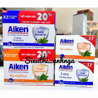 Combo 5-10 bánh Xà Phòng Sạch Khuẩn Aiken 120g