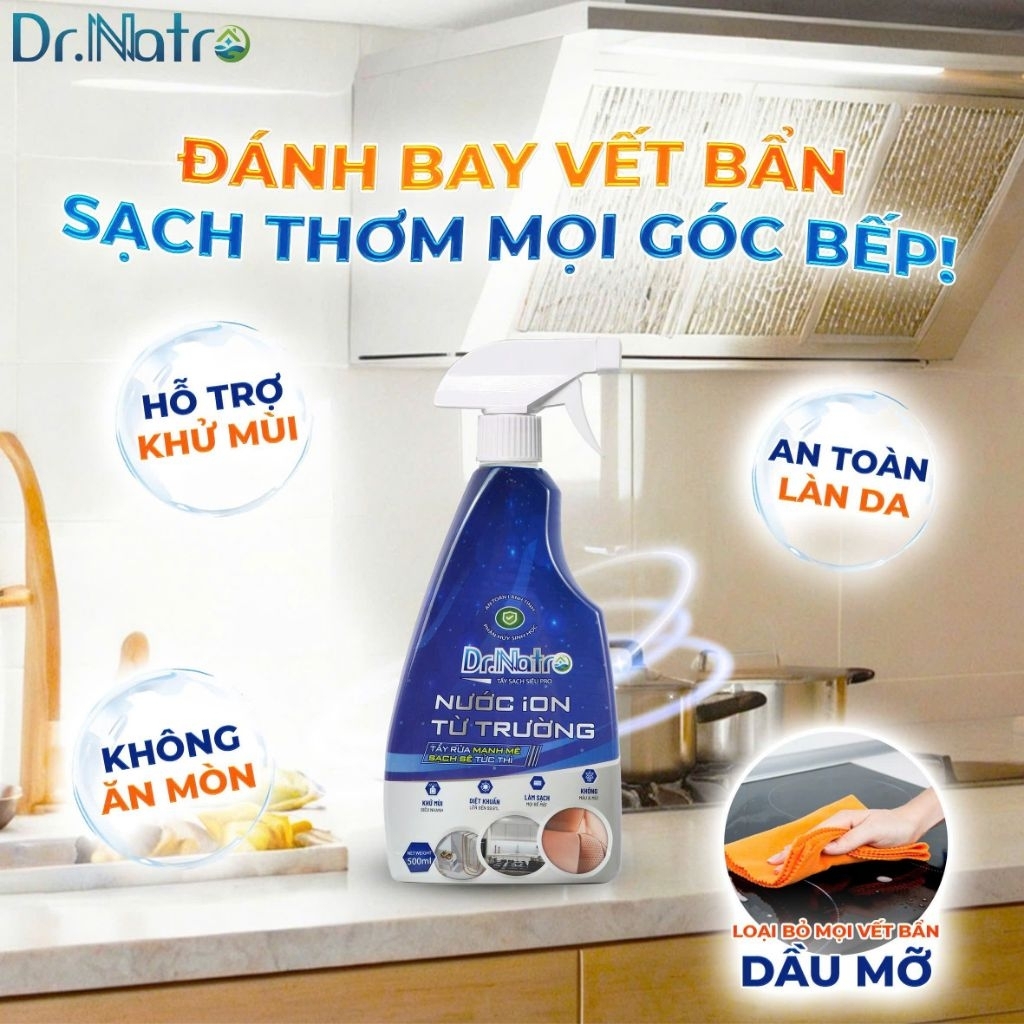 Tẩy đa năng Dr.Natro - Nước ion từ trường Dr.Natro chai 500ml