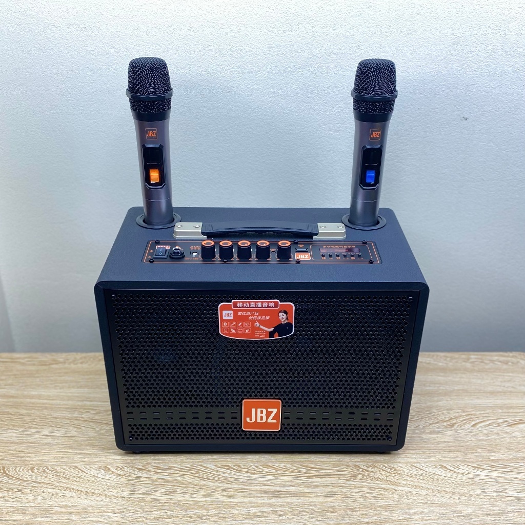 Loa karaoke bluetooth JBZ J5 tặng 2 micro không dây