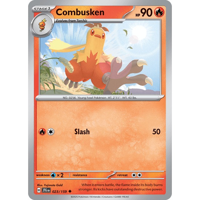 [Thẻ bài Pokemon EN] Combusken 023/159 Journey Together (JTG)