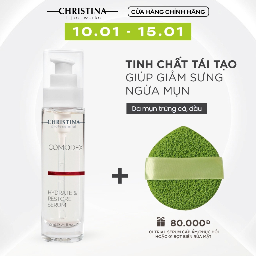 Serum christina dưỡng ẩm danh cho da dầu mụn Christina Comodex Hydrate & Restore Serum – 30ml
