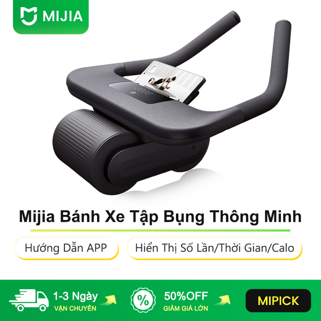 MIJIA Bánh Xe Tập Bụng Thông Minh, 3 Chế Độ Tập, Theo Dõi Thông Minh, Hướng Dẫn APP, Hiển Thị Số Lần