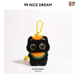 Móc Khoá Gấu Bông Mèo Đen Yếm Cam Treo Túi Xách, Phụ Kiện Dễ Thương Nhẹ Gọn, Trang Trí Balo Cute