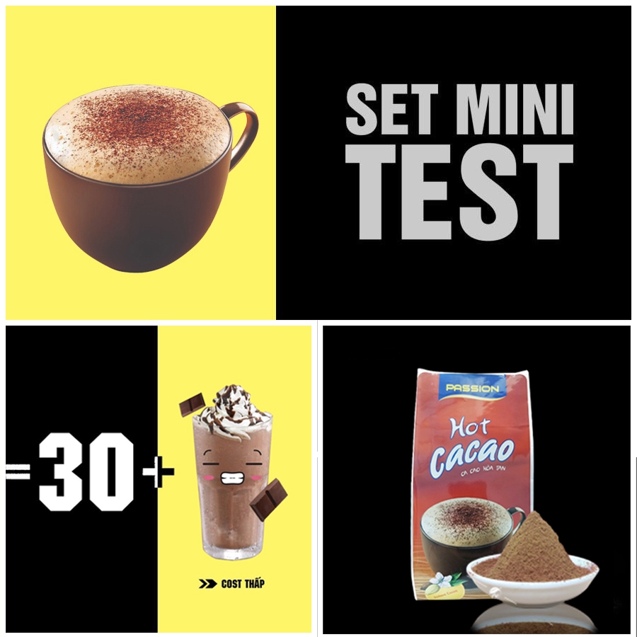 (Bịch 1kg) Bột CACAO Sữa - Hot CACAO PASSION thơm lừng vị CaCao chất lượng cao