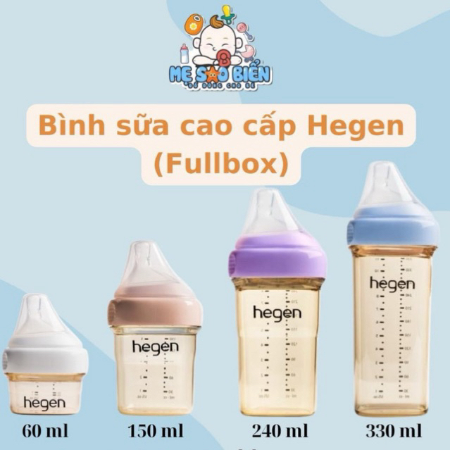 Bình sữa cao cấp Hegen 60ml 150ml 240ml 330ml (Fullbox)