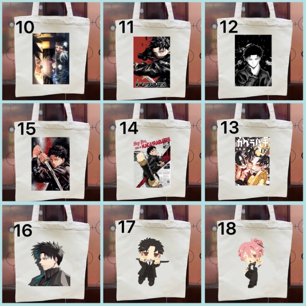 Túi tote hình Chihiro Rokuhira ,Hishaku ,Hiyuki Kagari / túi hình kagurabachi