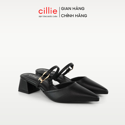 Guốc Cao Gót Nữ Cillie Đế Vuông 5cm Chắc Chắn Mũi Nhọn Thanh Lịch Có Đệm Lót Mềm Mại Không Gây Đau Chân GU01