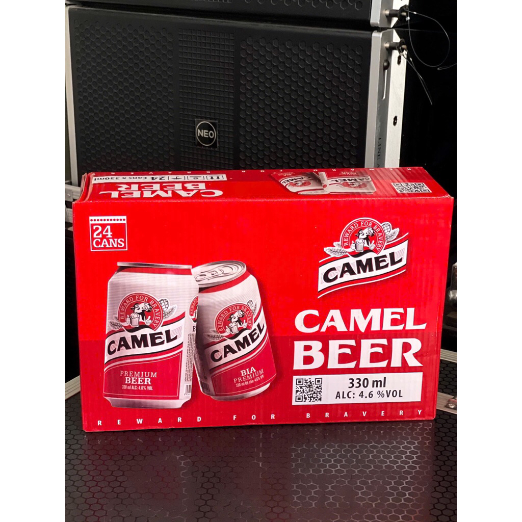 1 Thùng 24 Lon Bia CAMEL đỏ được làm 100 % đặc tuyển,camel premium beer sở hữu hương vị Bia việt