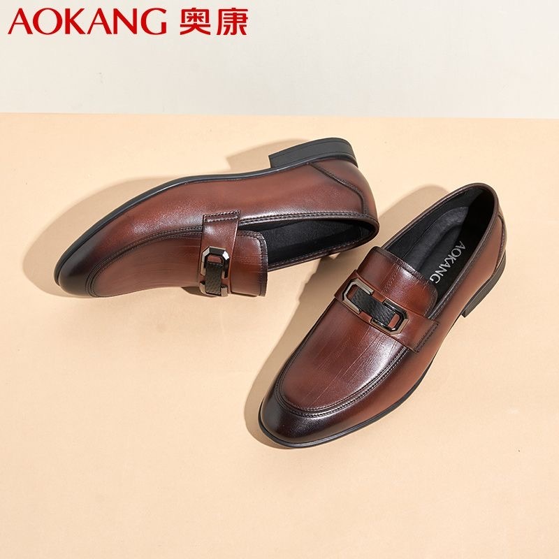 [Đặt trước] Giày da bò nam Aokang chính lịch lãm, êm chân