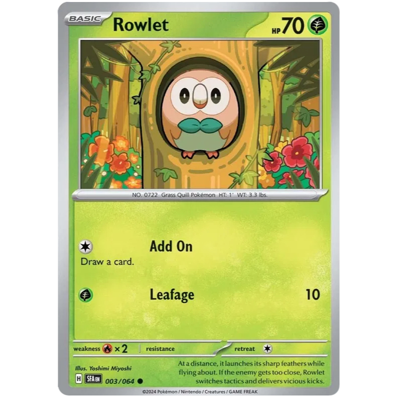 SFA - Pokemon TCG - Rowlet - Common - 003/065