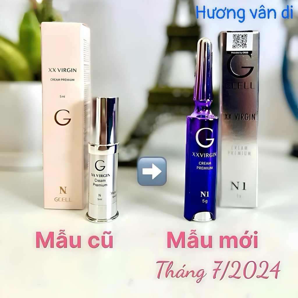 [Hàng cty] Kem làm hồng nhũ hoa Gcell N1, Hồng bikini W Gcell Xxvirgin 5ml - Mẫu mới (Có che tên)