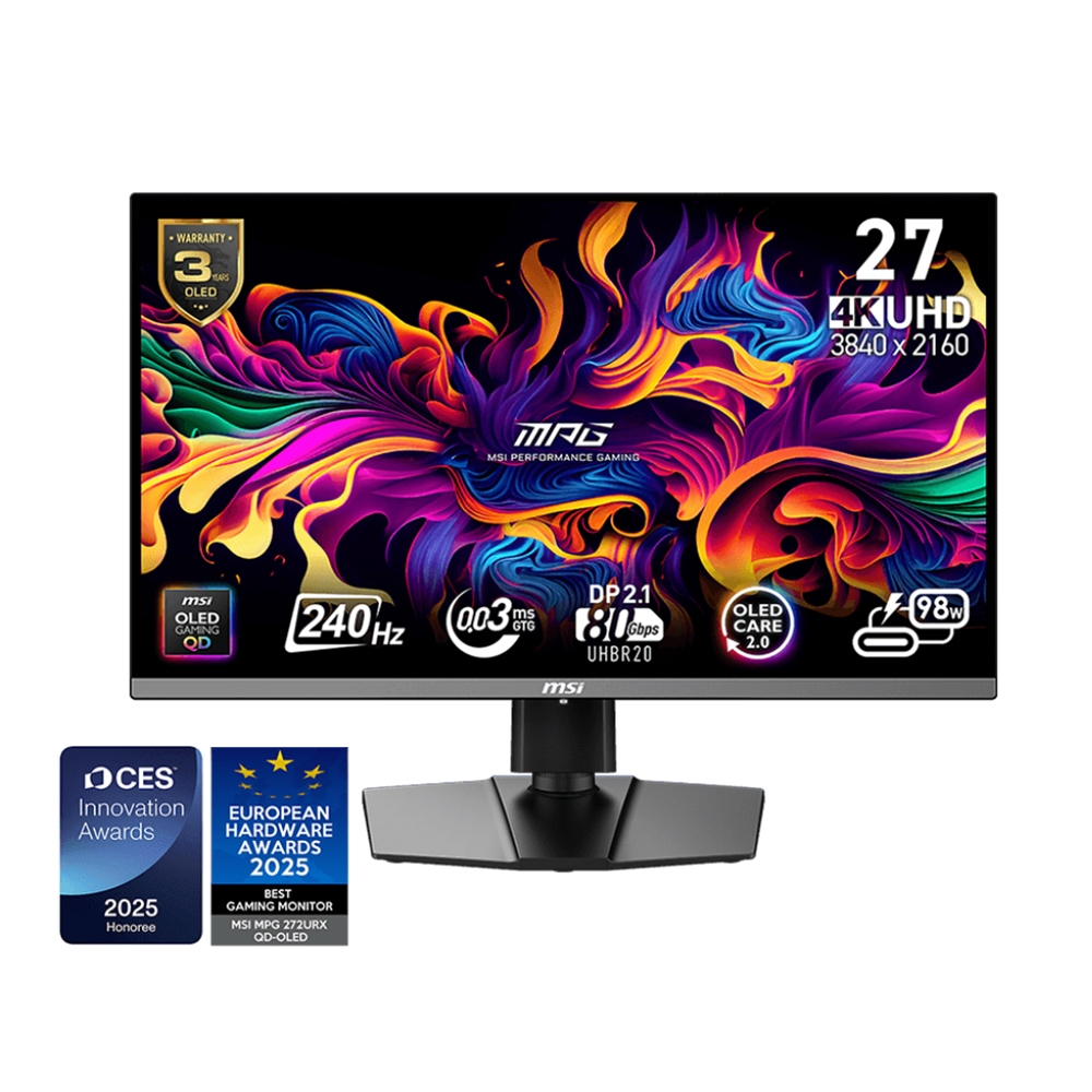 Màn hình Gaming MSI MPG 272URX 27 inch 4K 240Hz 0.03ms QD-OLED EL Gen 3MPG-272URX-QD-OLED