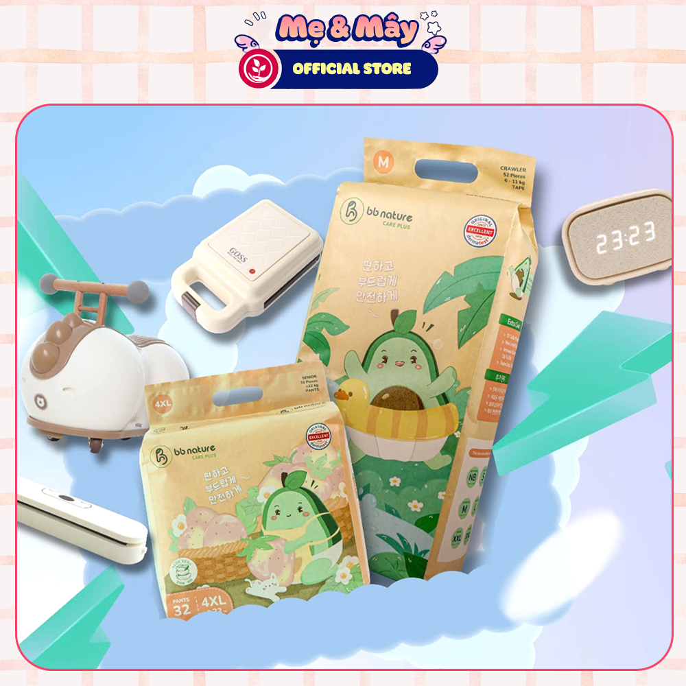 [COMBO 2 BỊCH] TÃ BỈM BB NATURE CARE PLUS/ BB NATURE CLASSIC HÀN QUỐC CHÍNH HÃNG