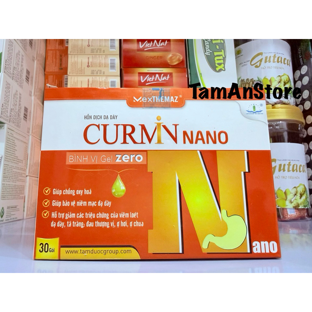 Curmin Nano Bình Vị Gel Zero 30 gói - Hỗn dịch dạ dày cho người tiểu đường
