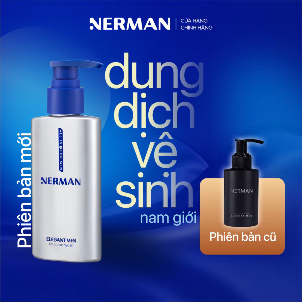[PHIÊN BẢN MỚI] Dung dịch vệ sinh nam giới Nerman Elegant Men Nerman hương nước hoa 100ml/ chai