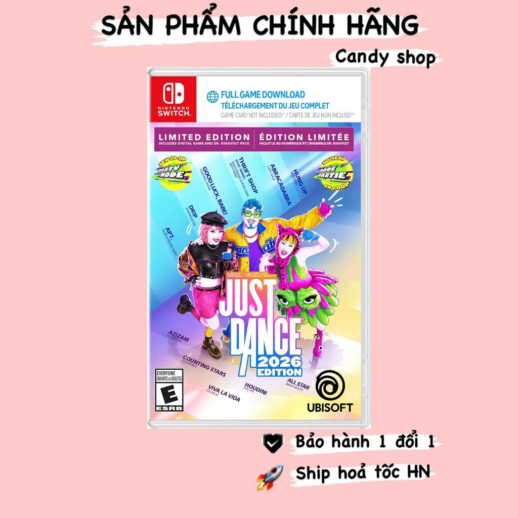 Băng Game Just Dance 2026 Nintendo Switch (code in box)