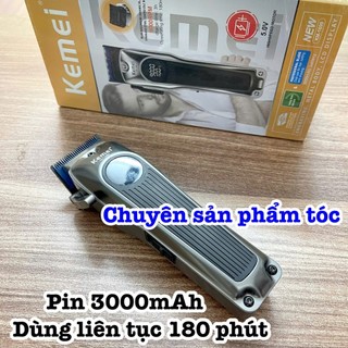 ✅Kemei Tông Đơ Cắt Tóc 1699 Công Suất 8W Cao Cấp Màu đen Chính Hãng Tốc Độ 9000 Vòng Phút Pin Lithium Ion 3000mAh