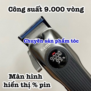 ✅Kemei Tông Đơ Cắt Tóc 1699 Công Suất 8W Cao Cấp Màu đen Chính Hãng Tốc Độ 9000 Vòng Phút Pin Lithium Ion 3000mAh