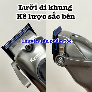 ✅Kemei Tông Đơ Cắt Tóc 1699 Công Suất 8W Cao Cấp Màu đen Chính Hãng Tốc Độ 9000 Vòng Phút Pin Lithium Ion 3000mAh