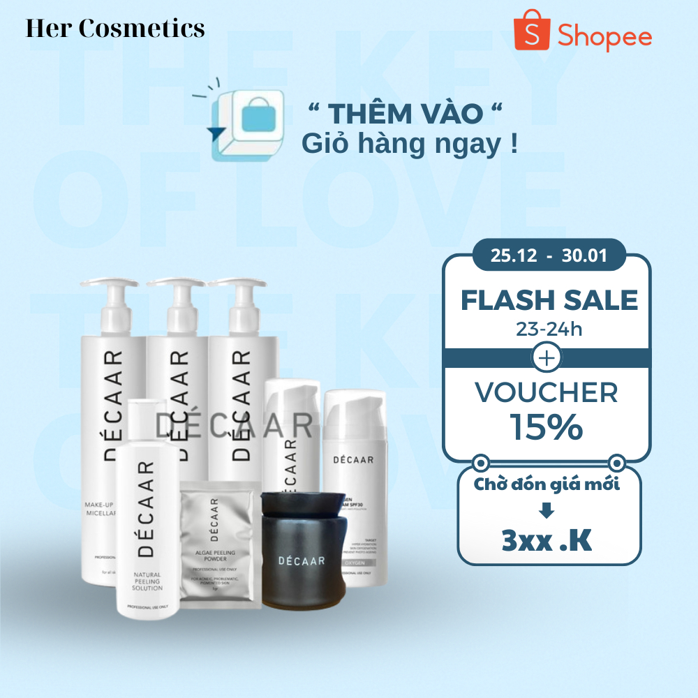 Set Peel Tảo Décaar Algae Peeling Power Giảm Mụn, Mờ Thâm, Chống Lão Hóa