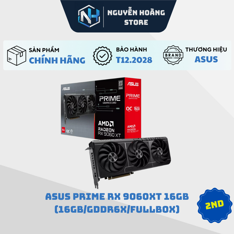 VGA card màn hình ASUS RX 9060XT Prime 16GB 2ND