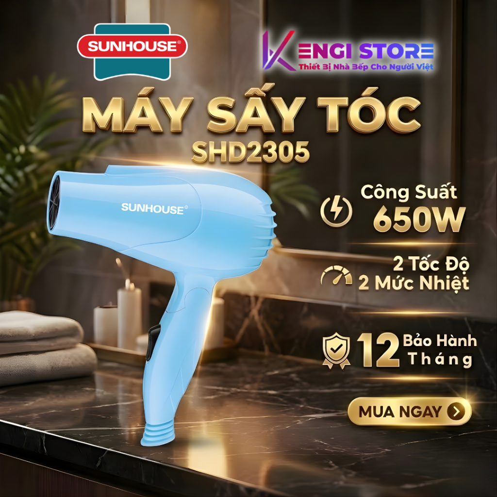 [Hàng Chính Hãng] Máy Sấy Tóc Sunhouse SHD2305 - Bảo Hành Toàn Quốc 12 Tháng