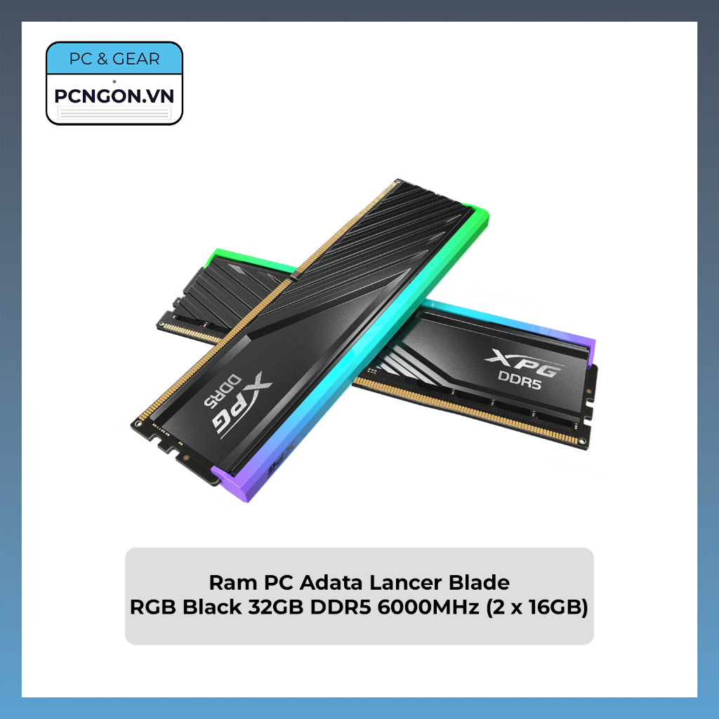 [PCNGON] Ram PC Adata Lancer Blade RGB Black 32GB DDR5 6000MHz (2 x 16GB)