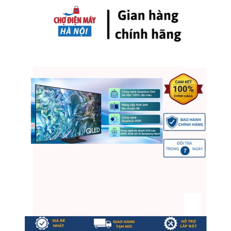 Smart Tivi QLED Samsung 4K 65 inch QA65Q60DAKXXV