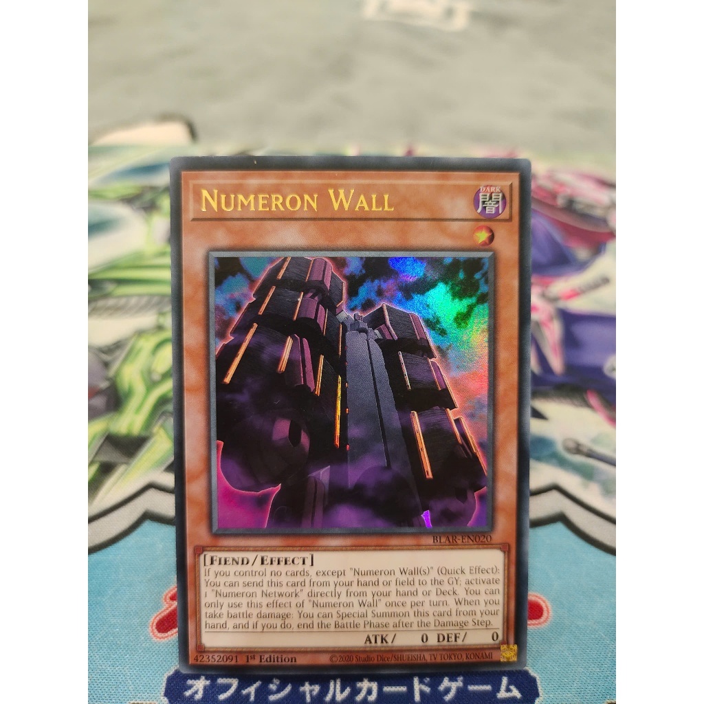 Thẻ bài Yugioh chính hãng - Numeron Wall - BLAR-EN020 - Ultra Rare 1st Edition