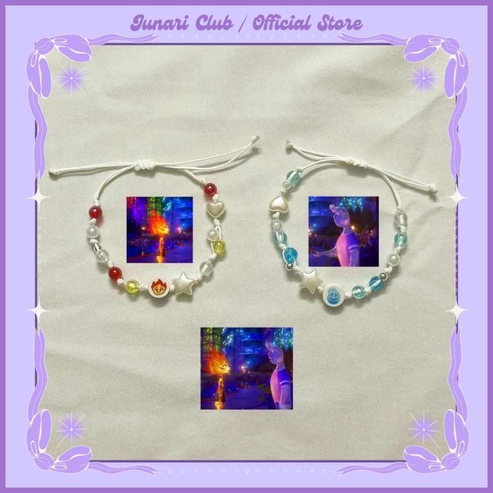 Vòng tay dây sáp wade and ember, vòng đôi handmade băng và lửa cho các cặp đôi, hội bạn thân