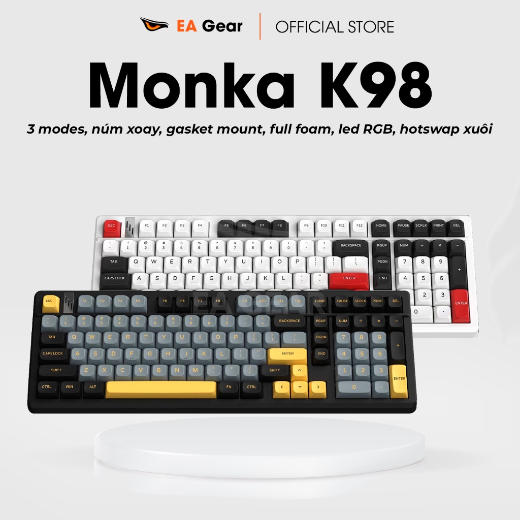 [Sẵn Giao] Bàn Phím Cơ Monka K98 Fullsize Giá Tốt Đủ Tính Năng Gõ Âm Hay - EA Gear | BigBuy360 - bigbuy360.vn