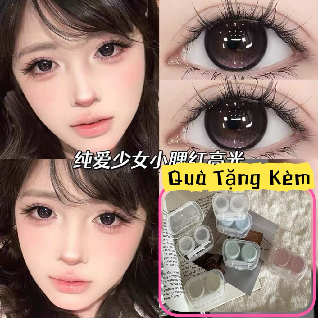 [50 MẪU] LENS XÁM 0 ĐỘ LINK 1 - [Tặng Khay Dụng Cụ Đựng Lens] - Kính Áp Tròng