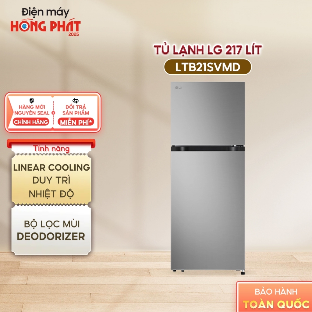 LTB21SVMD | Tủ Lạnh LG Ngăn Đá Trên Essence 217L Màu Bạc LTB21SVMD [FREESHIP HCM]