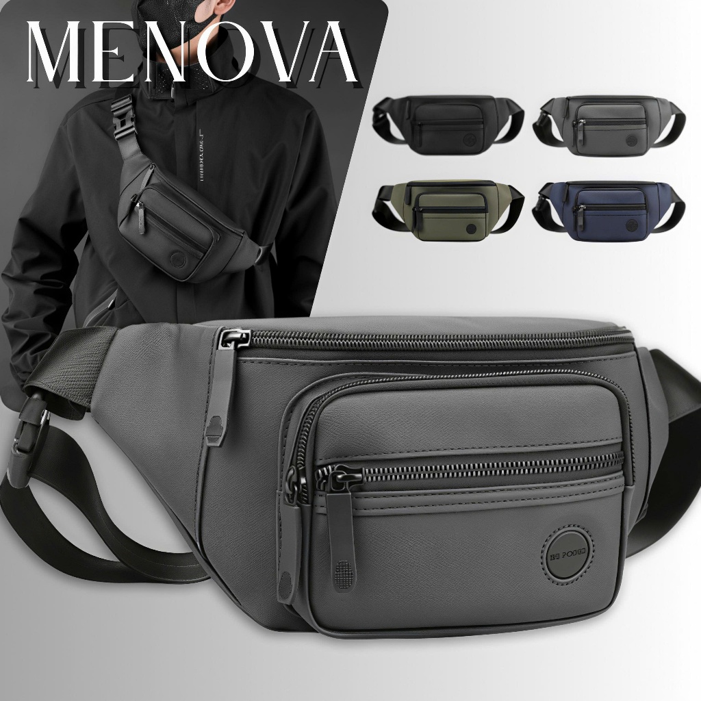 Túi Đeo Chéo Nam  Cao Cấp Chống Nước WE POWER, Túi Bao Tử Đeo Hông Đeo Bụng Nhiều Ngăn Tiện Dụng