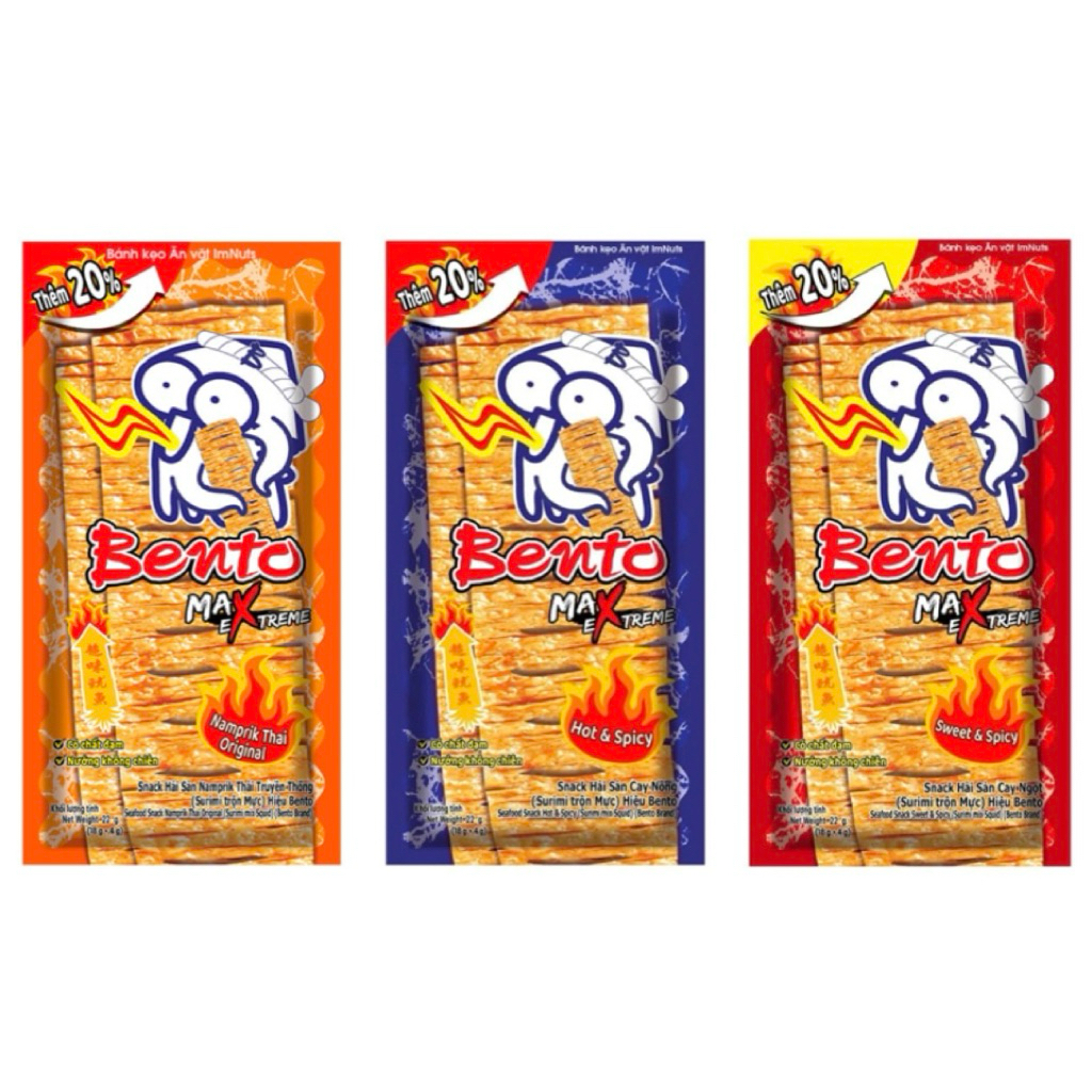 MỰC BENTO GÓI SIÊU TO 22G/ SNACK HẢI SẢN SURIMI TRỘN MỰC HIỆU BENTO