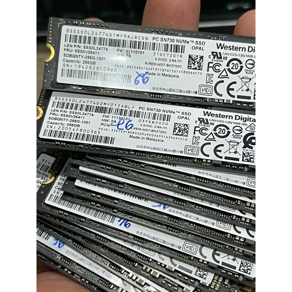 Ssd chuẩn zin M2 Nvme Western 256G
