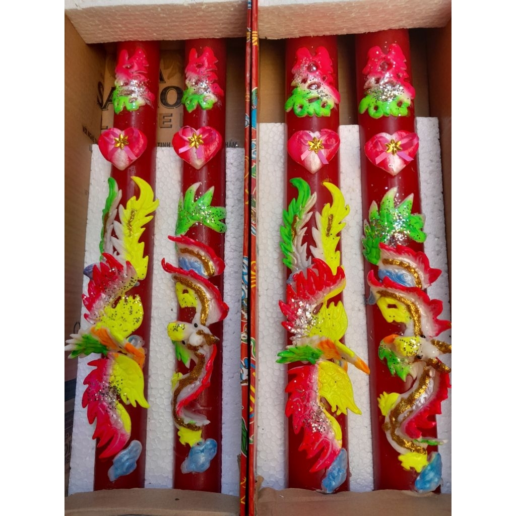 đèn cầy cưới nến cưới màu 1k5  52cm