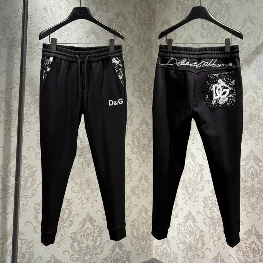 Quần Nỉ Nam Thu đông D@G Thêu Cực nét Cam Kết Hàng Quảng Châu Form Cực Đẹp Đi Học , QUần nỉ tàu Đen 