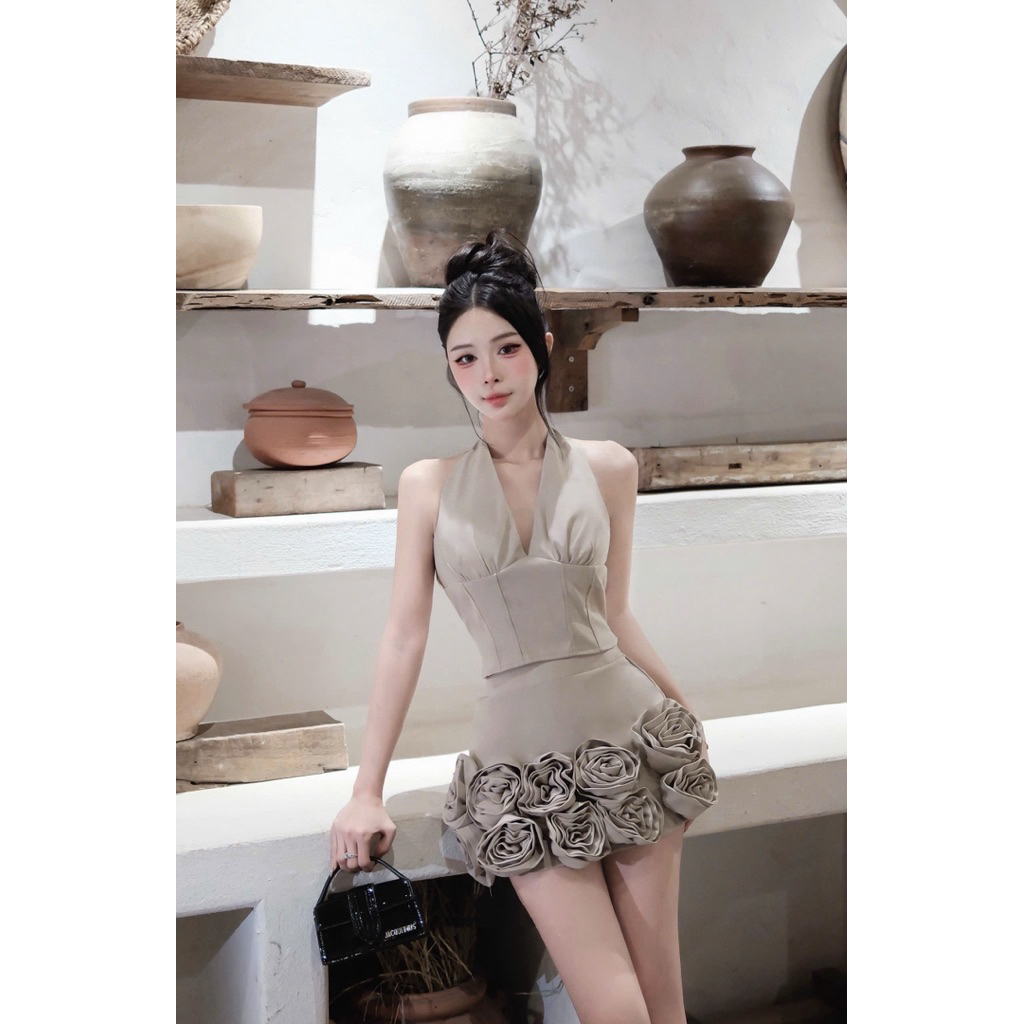 Set Váy Xinh Sang Váy Thiết Kế Nữ Tính Mặc Đi Chơi Du Lịch Hẹn Hò Dạo Phố