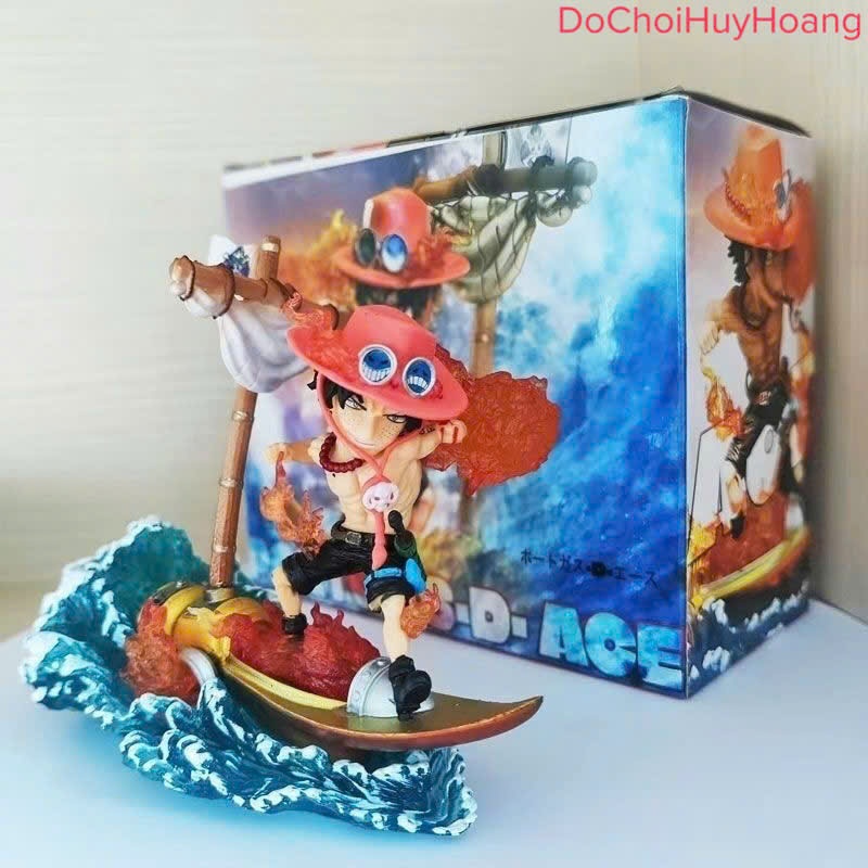 Mô hình tượng Ace G5 lướt ván 11cm One Piece
