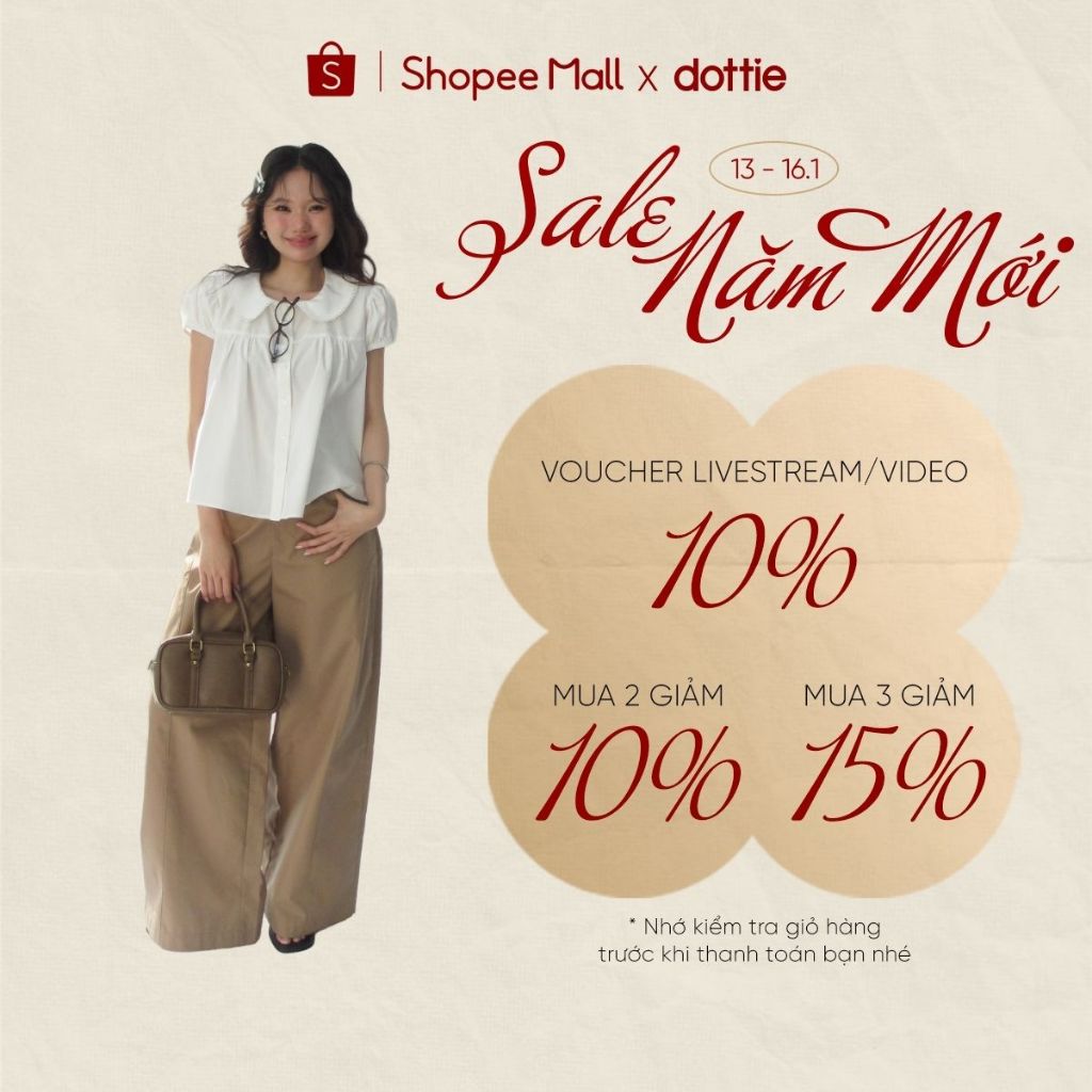 [NEW ARRIVAL] DOTTIE - Quần kaki ống rộng - Nâu - Q0401