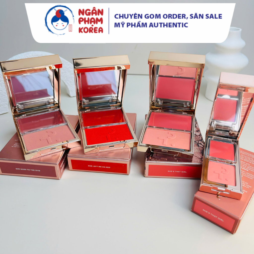 Má hồng Patrick Ta Double Take Cream and Powder Blush Duo l Ngân Phạm Korea